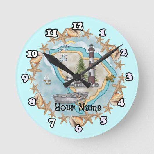 Horloge Ronde Phare de la Caroline du Sud (Recto)