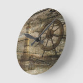 Horloge Ronde Phare de la roue marine principale côtière (Angle)