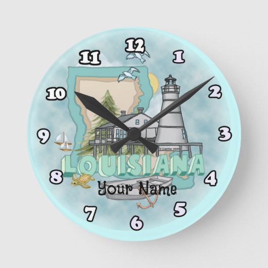 Horloge Ronde Phare de Louisiane (Recto)