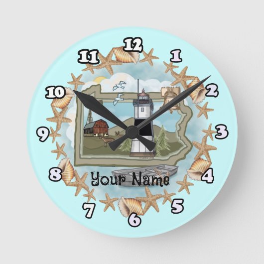 Horloge Ronde Phare de Pennsylvanie Shell (Recto)