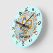 Horloge Ronde Phare de Texas Shells (Angle)