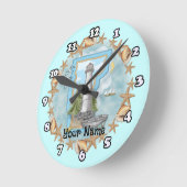 Horloge Ronde Phare de Vermont Shells (Angle)