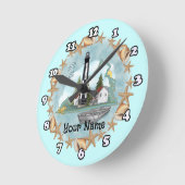 Horloge Ronde Phare de Virginia Shells (Angle)