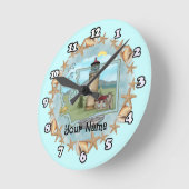 Horloge Ronde Phare de Washington Shells (Angle)