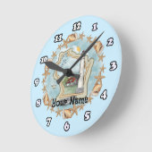 Horloge Ronde Phare de Wisconsin Shells (Angle)