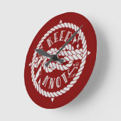 Horloge Ronde Phare du noeud de récif (Angle)