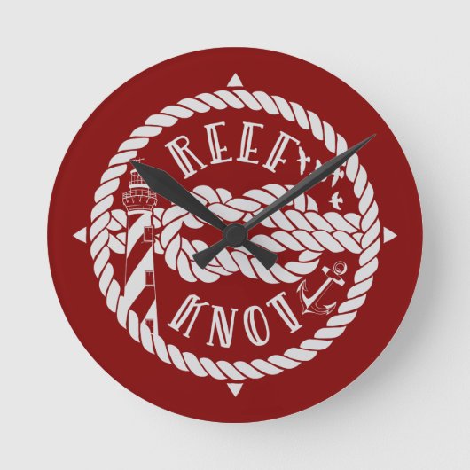 Horloge Ronde Phare du noeud de récif (Recto)