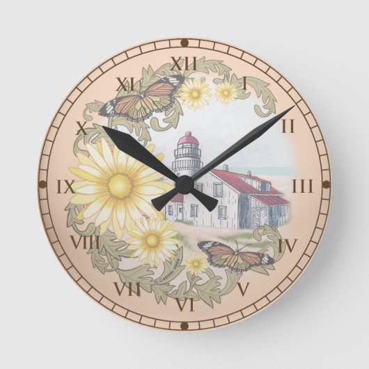 Horloge Ronde Phare papillon (Recto)