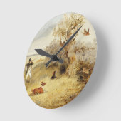 Horloge Ronde Pheasant shooting (oil on canvas) 2 (Angle)