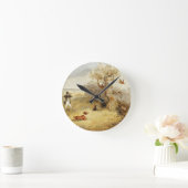Horloge Ronde Pheasant shooting (oil on canvas) 2 (Maison)