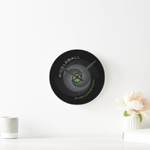 Horloge Ronde Phénomène de Pickleball Galaxie