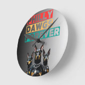 Horloge Ronde Philly Dawgs Forever Wall Clock – Philly Pride (Angle)