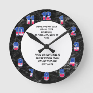 HORLOGE RONDE PHOTO ADD CREATE YOUR OWN ROUND CLOCK