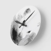 Horloge Ronde Photo Albino Ferret (Angle)