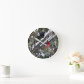 Horloge Ronde Photo Cardinal Pine des neiges (Maison)