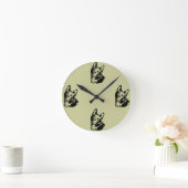 Horloge Ronde Photo de Chien Schipperke (Maison)