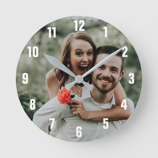 Horloge Ronde Photo de Custom Large Clock (Recto)