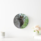 Horloge Ronde Photo de l'arbre de l'ours Brown (Maison)