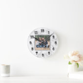 Horloge Ronde Photo de marbre (Maison)