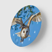 Horloge Ronde Photo de vol de Barn Owl (Angle)