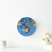 Horloge Ronde Photo de vol de Barn Owl (Maison)