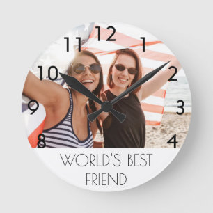 Horloge Ronde Photo des meilleurs amis