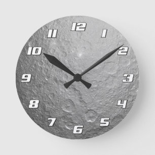 Horloge Ronde Photo détaillée de la pleine lune Surface lunair