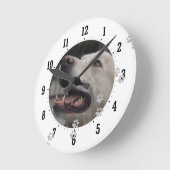 Horloge Ronde Photo Dog | Gray (Angle)
