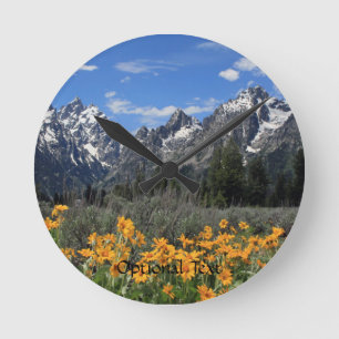 Horloge Ronde Photo Grand Teton Springtime Souvenir
