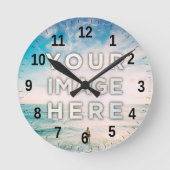 Horloge Ronde Photo personnalisée personnalisée (Recto)