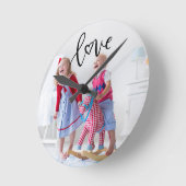 Horloge Ronde Photo pour enfants avec superposition de texte d'a (Angle)