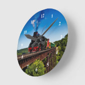Horloge Ronde Photo Vintage Train Bridge (Angle)