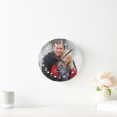 Horloge Ronde Photo Wedding Anniversary (Maison)