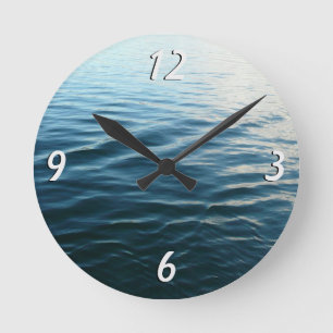 Horloge Ronde Photographie abstraite de la nature : nuances d'ea