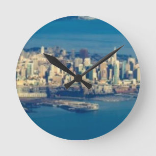 Horloge Ronde Photographie aérienne de la Baie de San Franciso