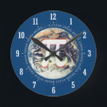 Horloge Ronde Pi Number on Earth | Wall Clock<br><div class="desc">Pi Number design on Earth. Great for students,  mathematicians,  math/science teachers,  professors,  researchers or  for all you scientist types out there for celebrating Pi Day!</div>
