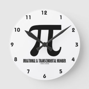 Horloge Ronde Pi Numéro Irrationnel Et Transcendantal (Math)