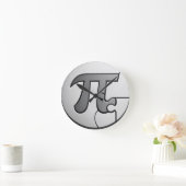 Horloge Ronde Pi Symbol Tee - Minimalist Math Pi Day Design (Maison)