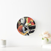 Horloge Ronde Piano Player - Art aérographe (Maison)