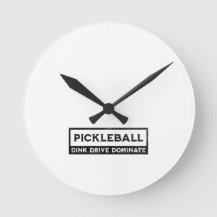 Horloge Ronde Pickleball dire Vintage