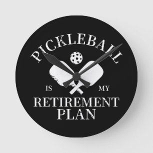 Horloge Ronde pickleball est mon projet de retraite