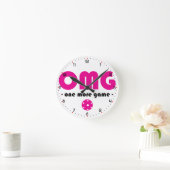 Horloge Ronde Pickleball One More Jeu blanc / rose (Maison)