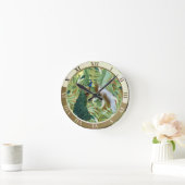 Horloge Ronde Pics Royaux Blancs et Bleus (Maison)