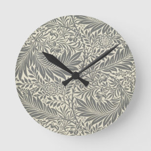 Horloge Ronde Pied-d'alouette, conception de papier peint, 1872