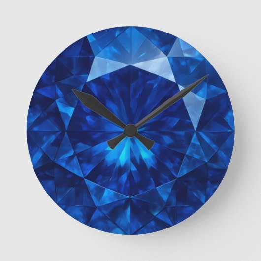 Horloge Ronde Pierre cardiaque Azure (Recto)