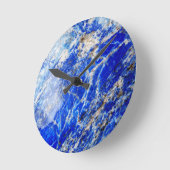 Horloge Ronde Pierre de marbre bleu moderne et chic (Angle)