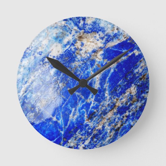 Horloge Ronde Pierre de marbre bleu moderne et chic (Recto)