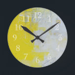 Horloge Ronde Pierre jaune<br><div class="desc">Décorations pour la maison</div>