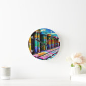 Horloge Ronde Pierres psychédéliques (Maison)