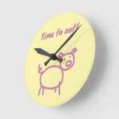 Horloge Ronde Piggy (Angle)